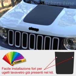 Adesivo cofano Jeep Renegade con fori lavavetri sticker for jeep bonnet