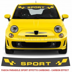 adesivi FIAT 500 FASCIA PARASOLE SPORT stickers 500