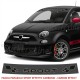 Fascia parasole Fiat 500 SPORT fondo CARBONIO scritta Nera adesivo parabrezza