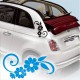 KIT ADESIVI FIORI 3 SMART FIAT 500 fiori auto moto fiore car Flowers stickers