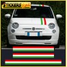 Fascia adesiva TRICOLORE per FIAT 500 striscia adesiva italia FIAT 500 adesivi