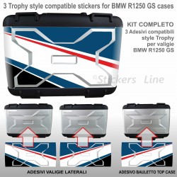 3 adesivi valigie vario BMW R1250 TROPHY grafiche R 1250GS K50 gs 2022 - 2023