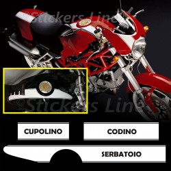 Adesivi moto strisce LATERALI Ducati Monster fasce adesive DUCATI S4R S4RS bande