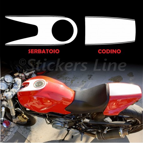 Adesivi moto strisce Centrali Ducati Monster fasce adesive DUCATI (2002) bande #