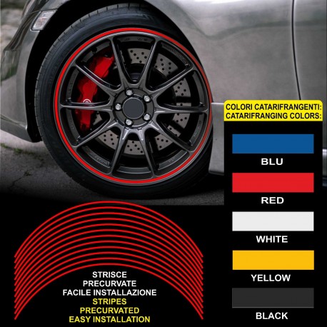 2 Adesivi Catarifrangenti FORCELLA BMW R1200GS fork reflective stickers fin 2012