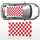 Adesivo tetto a scacchi Grande Punto abarth adesivi fiat punto evo scacchiera