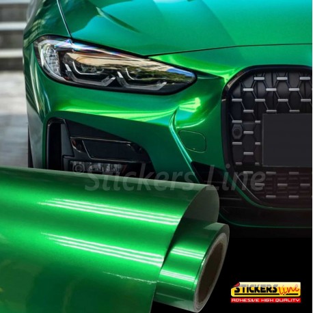 Pellicola adesiva verde Lucido Metallizzato cromo car wrapping auto moto