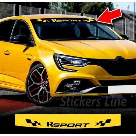Adesivo fascia parasole R SPORT Twingo Clio Megane renault sport adesivi