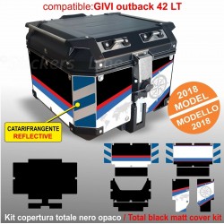 Kit COMPLETO adesivi COMPATIBILI bauletto top case GIVI 42 LT 2018 x BMW R1250HP