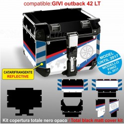 Kit COMPLETO adesivi COMPATIBILI bauletto top case GIVI 42 LT 2017 x BMW R1250HP