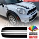 Adesivi cofano anteriore Mini Cooper COUNTRYMAN S D ONE strisce M1 fasce adesive