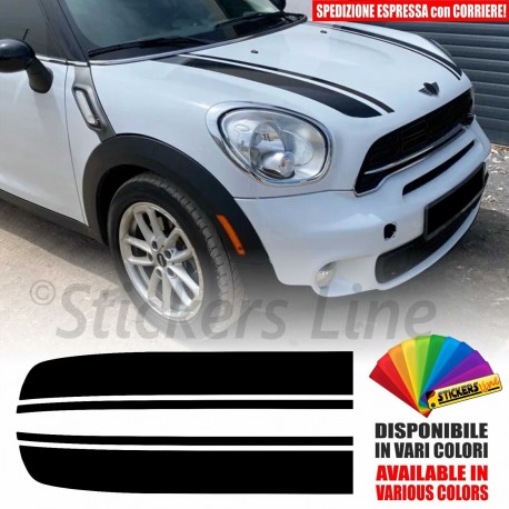 Adesivi cofano anteriore Mini Cooper COUNTRYMAN S D ONE strisce M1 fasce adesive