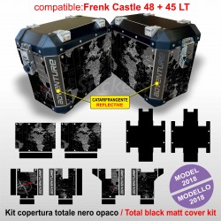 Kit adesivi compatibili valigie Bmw R1200 R1250 GS ADV Ktm Ducati Guzzi mod. Frenk Castle Mod: V-adv