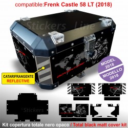 Kit adesivi bauletto top case Frenk Castle 58 LT 2018 BMW R1200 R1250 GS T-Mot_red