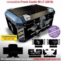Kit adesivi bauletto top case Frenk Castle 58 LT 2018 BMW R1200 R1250 GS T-4