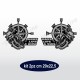 2 Adesivi grigi su base nera per Bmw R1200 - R1250 valigie serbatoio ecc