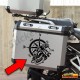 2 Adesivi neri su base trasparente per Bmw R1200 - R1250 valigie serbatoio ecc