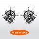 2 Adesivi neri su base trasparente per Bmw R1200 - R1250 valigie serbatoio ecc