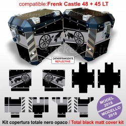 Kit adesivi valigie per BMW R1250 GS Adventure TRIPLE BLACK mod. Frenk Castle MOD-1