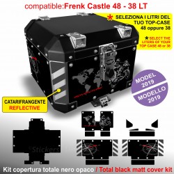 Kit adesivi bauletto top case Frenk Castle 48/38 LT 2019 BMW R1200 R1250 GS T-Mot_red