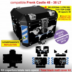Kit adesivi bauletto top case Frenk Castle 48 / 38 LT BMW R1200 R1250 GS T-3