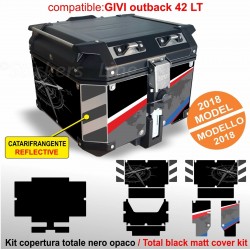 Kit COMPLETO adesivi COMPATIBILI bauletto top case GIVI 42 LT 2018 x BMW R1250GS