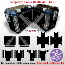 Kit adesivi valigie per BMW R1250 GS Adventure Style TRIPLE BLACK -2- mod. Frenk Castle
