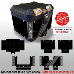 Kit completo adesivi top case bauletto bmw 1250 GS adventure TRIPLE BLACK 2 2021