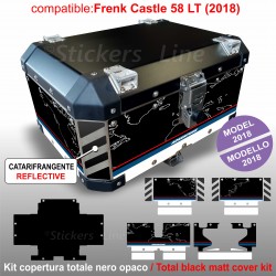 Kit adesivi per bauletto top case BMW R1250 GS ADV mod. Frenk Castle 58 LT Style Trophy M1