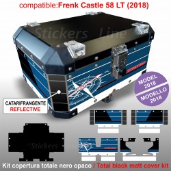 Kit adesivi per bauletto top case BMW R1250 GS ADV mod. Frenk Castle 58 LT Style Trophy M2