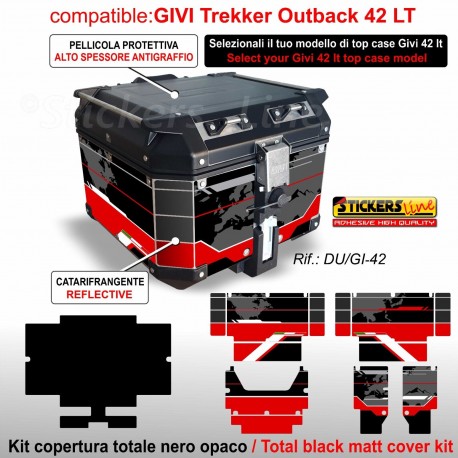Kit adesivi bauletto top case GIVI 42 LT compatibili per DUCATI Multistrada