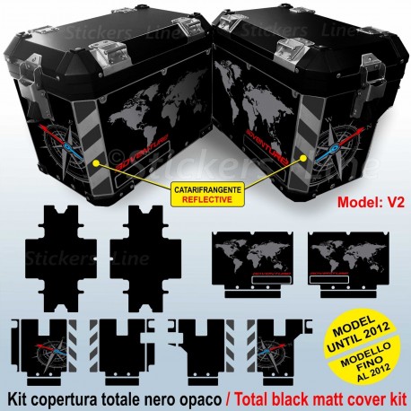 Adesivi compatibili per valigie BMW R1200GS R 1200 GS Bussola fino al 2012 m. V2