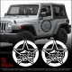 2 Adesivi STELLA JEEP 50 cm fuoristrada Wrangler Rubicon Renegade Cherokee 4X4