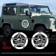 2 Adesivi STELLA LAND ROVER 40cm defender discovery freelander fuoristrada 4X4