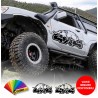 2 adesivi CINGHIALE 4x4 off road (M.2) Panda Jeep Toyota Suzuki Nissan ecc