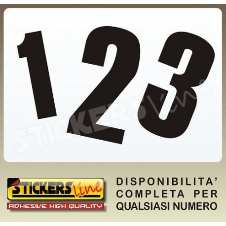 Adesivo numero gara moto cross moto gp sbk M.5