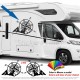 Adesivi montagna rosa dei venti bussola per camper roulotte motorhome ecc