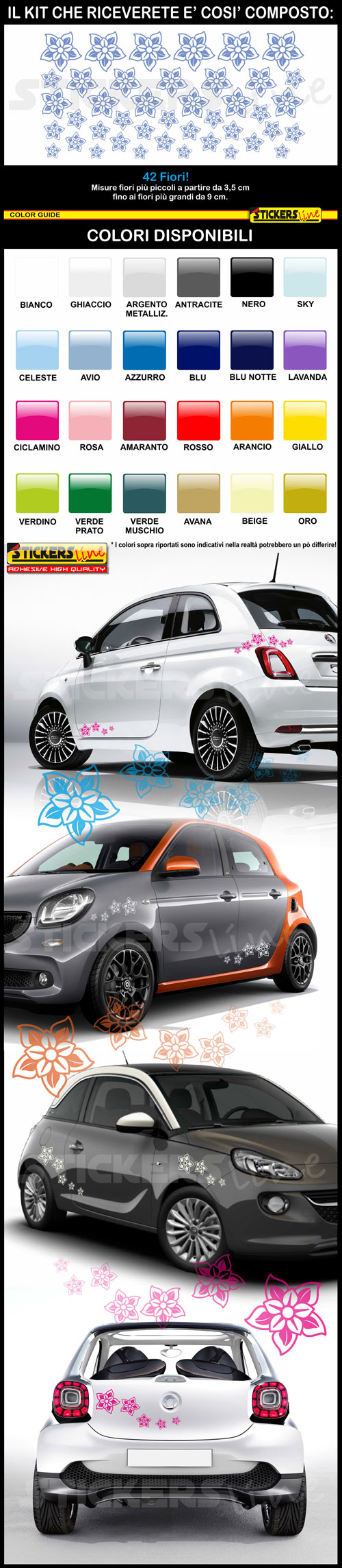 adesivi fiori