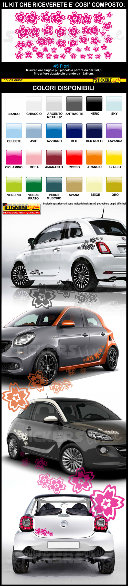 adesivi fiori