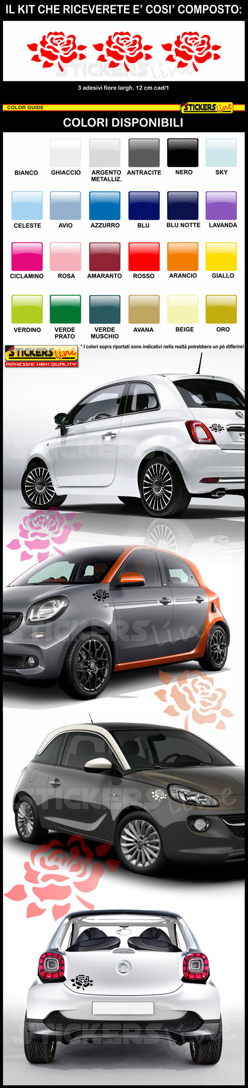 adesivi fiori